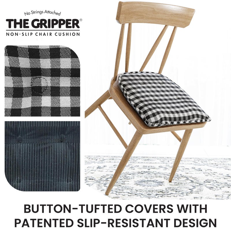 Klear Vu Non-Slip Chair Cushions, Assembled in USA, U-Shaped Skid-Proof Seat Pads for Dining Room, Kitchen, Office, 15"x16" - Image 4